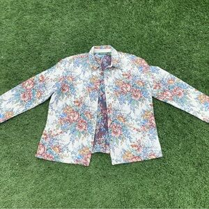 Vintage Lemon Grass Studio Tapestry Floral Jacket